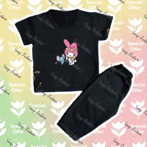 Setelan Kaos Anak Perempuan TREND KARTUN MY MELODY UMUR 6 BULAN - 10 TAHUN