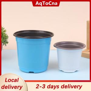 [COD] AqToCna Ship within 24 hours 10Pcs Plastic Flowerpot Cultivation For Succulent Plant Small Flowerpot Simple Planting Seedling Pot Thickened Nursery Pots