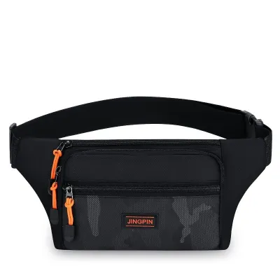 Waterproof Multi-Pocket Waist Bag Large Capacity Wear-Resistant Outdoor Belt Pouch for Men Women