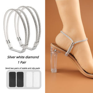 1 Pair of High Heeled Shoelaces with Anti Drop and No Need To Install Straps To Fix Shoes Anti Heel Drop and Diamond Strip Single Shoe Strap