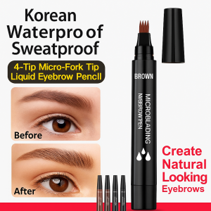 Liquid Eyebrow Pencil Color Makeup Quad Head Rooted Easy Waterproof