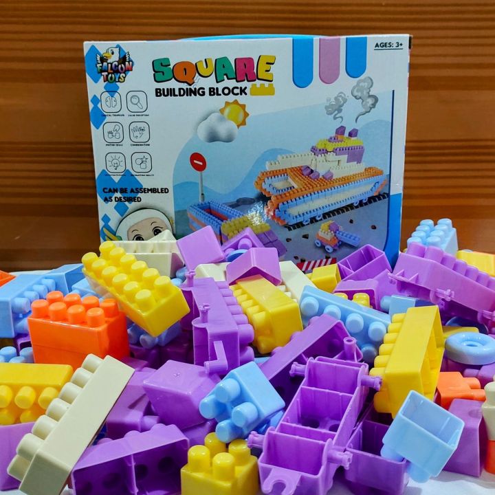 Cod 7 Square COD MAINAN ANAK BLOCK SUSUN ISI 120 PCS/ MAINAN EDUKATIF SQUARE ...