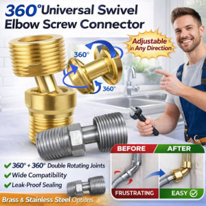 Swivel Shower Adapter Flexible Adjustable Extension Arm 360 Rotation Bracket Connector For Bathroom Faucet Shower Head Pipe Mount Holder With Long Screw