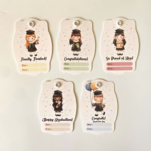Hang Tag Ivory Graduation Girl