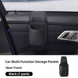 [ACEKOGO]Car Door Beverage Cup Holder Leather Phone Holder Universal Side Pocket Drink Bottle Holder Interior Accessories