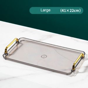 Minimalist Acrylic Nordic Multipurpose Transparent Breakfast Fruit Tray Food Tray Desk Home Organizer Decor Storage