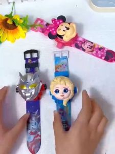 Jam Tangan Projektor Cartoon Projector Watch Kids Light-Up Projection Toy Educational Fun Interactive Learning