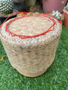 กระติ๊บข้าวจากต้นคล้า ขนาด 7.5 นิ้ว