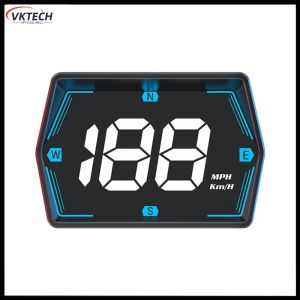 【Vktech】 Car Digital GPS Speedometer HD LED Display Head Up Display Compass GPS Speed Meter Overspeed Alarm Speedometer Odometer 【1-3 days Delivery】
