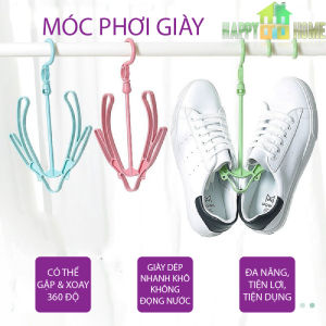 Móc Treo Phơi Giày Dép Tất Vớ Mũ Nón Quần Áo Váy Thông Minh Tiện Lợi Bằng Nhựa - Xoay 360 Độ Tiện Dụng