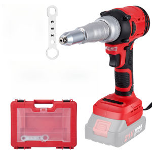 Cordless Rivet G-un Bat-tery Powered - 20000N Heavy Duty Pop Riveter For 2.4-5.0mm Rivets Drill/Screwdriver Attachment