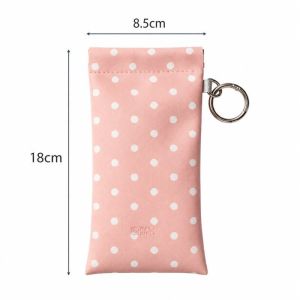 Automatic Closing Glasses Bag Polka Circle Pu Leather Polka Dot EyeglassBag For Sunglasses Organizer