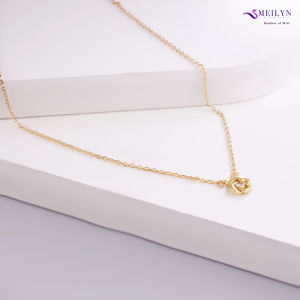 MEILYN Kalung Nuri Fashion Motif Clover Bunga Lapis Emas Gold Necklace 0211250143