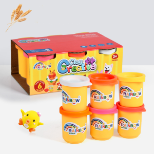 Mellow Dough Natural Wheat-Based Clay Fun Play Dough Safe for Kids – 6/12/24 Colours with Storage Tube