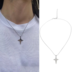 Thời trang bốn cánh Vòng cổ ngôi sao Vòng cổ đơn giản dây chuyền hình thánh giá crucifix Vòng cổ dây đeo ôm sát cổ quà tặng cho phụ nữ