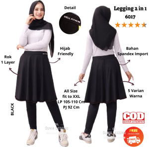 DL Legging rok olahraga hijaber muslimah spandek jersey premium 6017