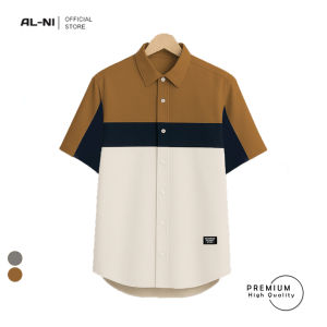 ALNI OFFICIAL STORE -  FUJIKAWA SHORT KEMEJA LENGAN PENDEK CASUAL SIMPLE NYAMAN BERKUALITAS PREMIUM Dengan Desain Warna yang Menarik