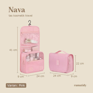 【RUMATIDY】NAVA Tas Kosmetik Travel Tas Skincare Pouch Make Up Perlengkapan Mandi