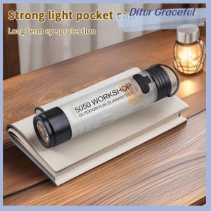 Ditur Hat Clip Light Flashlights For Outdoor Night  Hands Release Pocket Caps Lamp Rechargeable Clip On Light