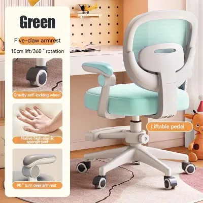 Study Chair For Kids Ergonomic Chair With Foot Rest Study Chair For Student Affordable Swivel Chair