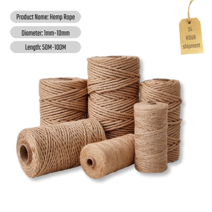 Jute string Rope diameter 1/4/6/8/10mm cat scratcher rope yarn/handmade ...