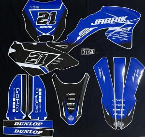 Decal Sticker Motor KLX 150 BF Fullbody warna biru hitam D-A3-866 D-A3-895 D-A3-684