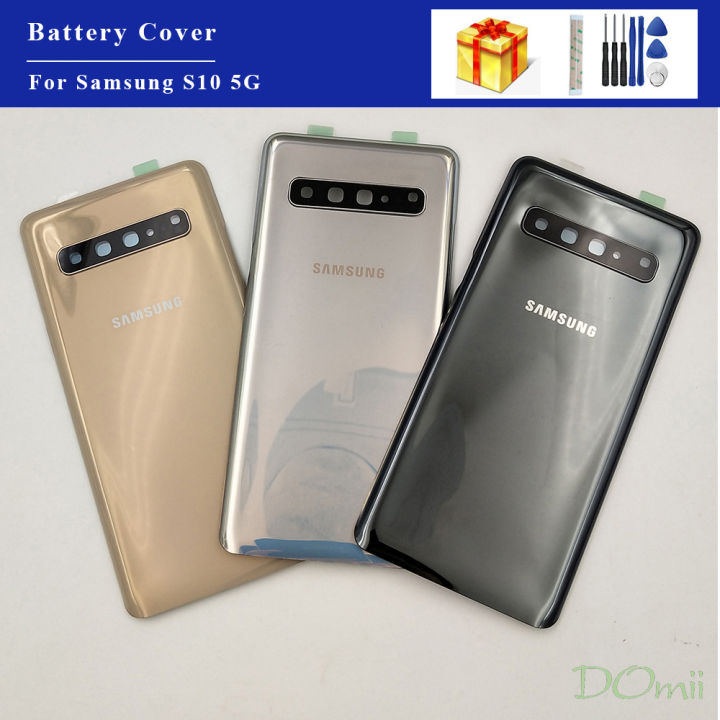 For Samsung Galaxy S10 5G G977 Glass Back Cover Rear Door Housing