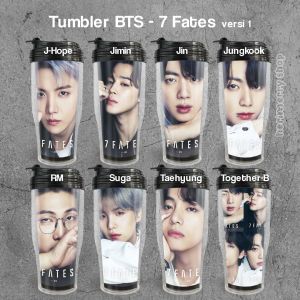 Tumbler BTS 7 Fates versi 1- Botol Minum Merchandise KPOP Murah Unofficial Army Jungkook Jimin Jin JHope Taehyung RM Suga