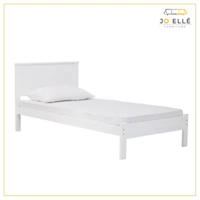 Jo ELLE - Brandon Single Bed Frame / Wooden Bed (with Pull-Out Bottom Bed /without Pull-Out Bottom Bed)