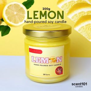 Scent 101 / LEMON / Soy Wax Scented Candle / 200 Grams