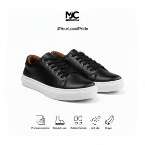 MJC INDONESIA - Avante Black - Sepatu Sneakers Pria Casual Sepatu Pria Dewasa Formal Outdort Kuliah Kerja Hitam Size 39 - 43