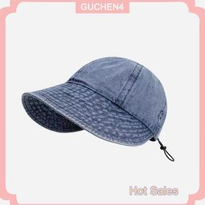 GUCHEN4🎀 Foldable Wide Brim Denim Hat Women Adjustable Outdoor Beach Bucket Hat Summer Sun Protection Visors Fisherman Cap Panama Caps