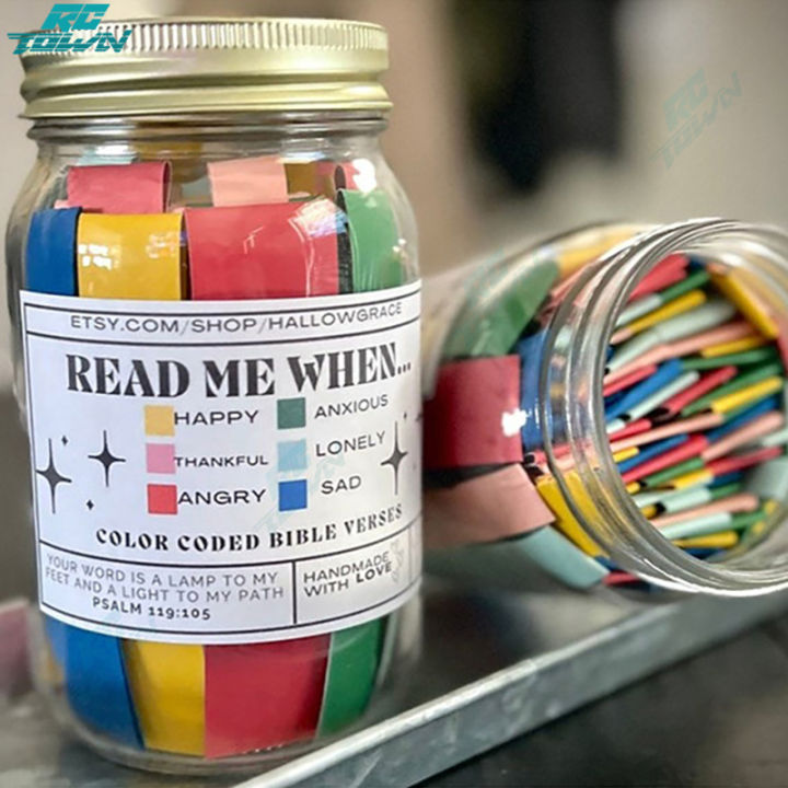 100Authentic!!Transparent Glass Jar With 365 Daily Inspirational Bible