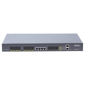 HiOSO HA7308VX 8PON EPON OLT Fiber Optic Equipment FTTx 8Ports FTTH 4 RJ45 4 1000M SFP Ports
