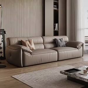 Sofa Genuine Leather Living Room First Layer Cowhide Elephant Ears Small Apartment Inline Sofa