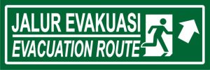 AKRILIK JALUR EVAKUASI EXIT SIGN STIKER ACRYLIC TEBAL 2 MM INDOOR ATAU OUTDOR TAHAN CUACA