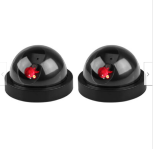2PCS Fake Dummy Dome Surveillance Security Camera with LED Sensor Light