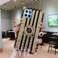 TYH Fashion Glitter Plaid Flower Phone Cases For Honor X8 X9 X7 X6 X40 GT X40i X30i X30 Max X20 X20SE 5G 4G Anti-vibration case Finger ring bracket quadrilateral anti-drop casing. 