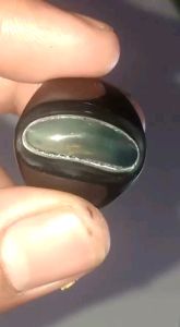 natural kalimaya banten jarong jos dim 18×6×35mm.ring tanduk no75.gosokan mulus kinclong no krak