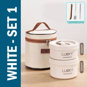 AKIRO HOME 304 Stainless Steel Lunch Box Set Portable Microwave Safe Food Container Insulated Food Storage Airtight Thermos Food Container Cutlery Set Lunch Bag Bekas Makan 午餐盒