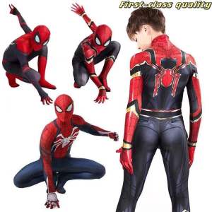 【Good Quality】Far From Home Costume Cosplay Peter Parker Zentai Suit Superhero Bodysuit Jumpsuit Halloween Costume for Kids
