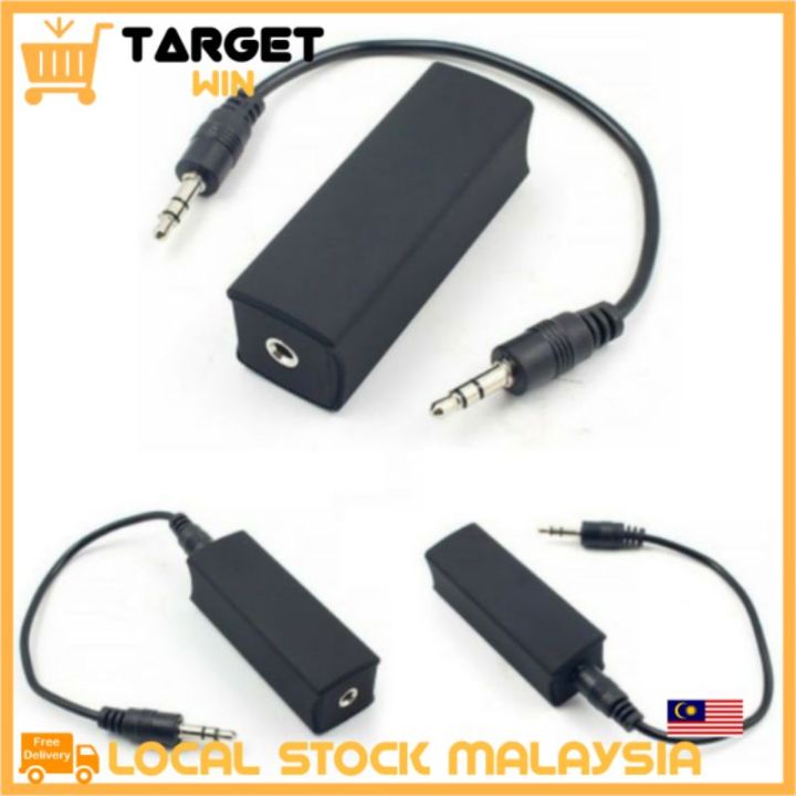 3.5mm Aux Ground Loop Noise Isolator Kereta Audio System / Speaker with