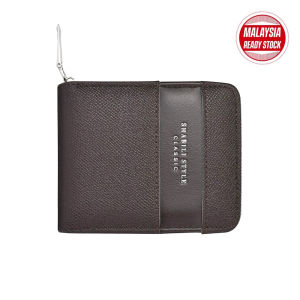 DOMPET LELAKI MEN WALLET MEN ZIP WALLET PU LEATHER BEG DUIT LELAKI WALLET FOR MEN WITH COIN COMPARTMENT (W-048)