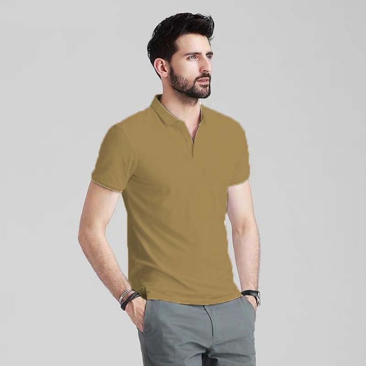 Blue Corner Mens Polo Shirt Plain Comfort Wear Khaki Lazada Ph