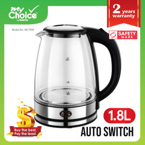 My Choice Electric Kettle Glass Jug 1.8Lwith Auto Switch (MC7008)