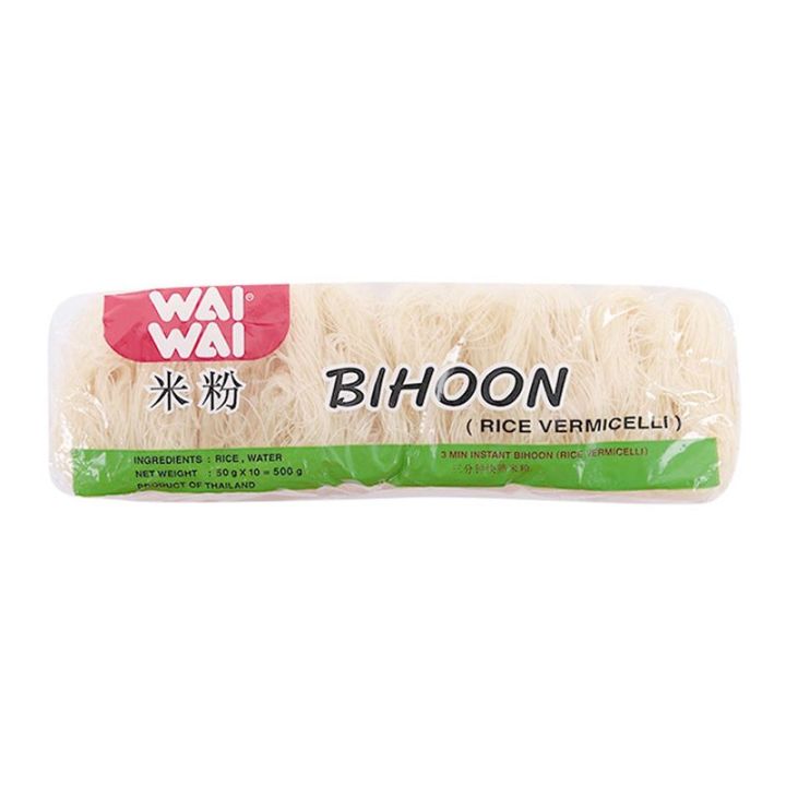 Bún gạo khô Wai Wai 500g sản phẩm thơm ngon chất lượng có nguồn gốc xuất xứ rõ ràng là sản phẩm không thể thiếu trong các gia đình