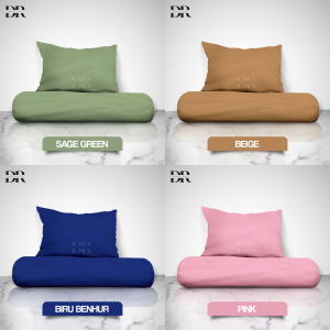 Sarung Bantal Guling Polos Set Dan Satuan Ukuran 45x65 30x90
