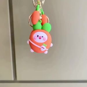 【Ship in 24H】萝卜兔钥匙扣挂件可爱卡通小兔子包挂件车钥匙链情侣创意礼品Carrot rabbit key chain pendant cute cartoon rabbitliuqianl220250828