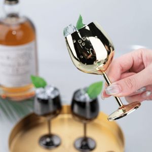 SJJL MALL 70 ML Mini Stainless Steel Wine Glass Corrosion-resistant Rust-resistant tail Cup Creative Drop-resistant Tall Cup Bar