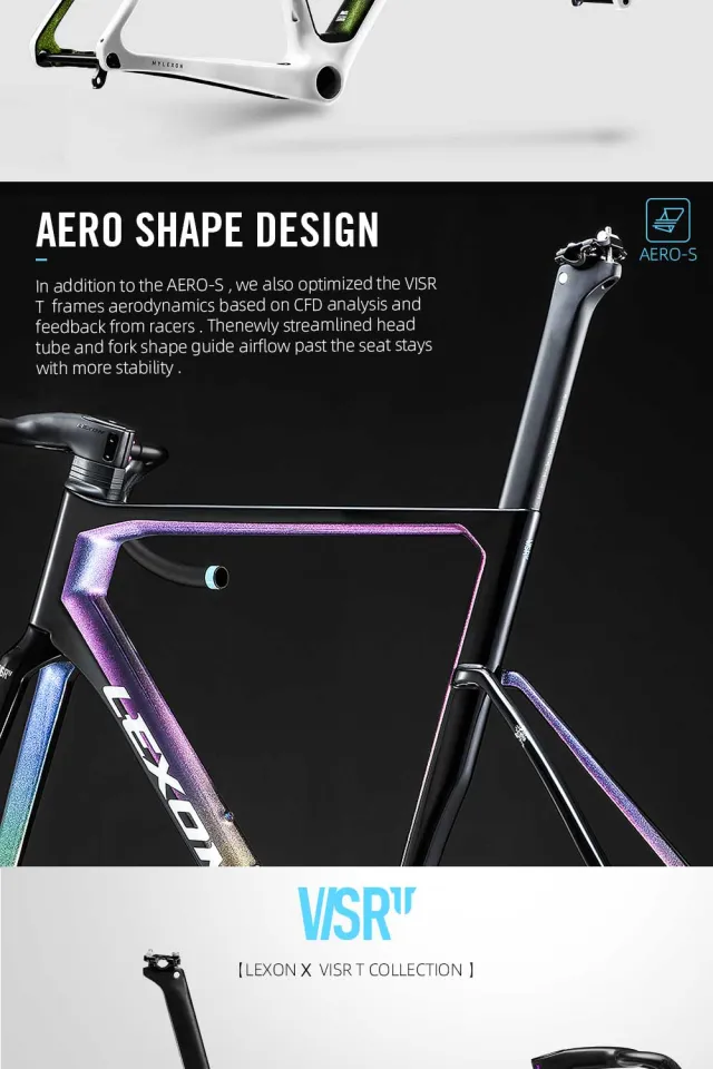 VISRT Carbon Road Bike Frame Disc Brake Full Inner Cable Racing